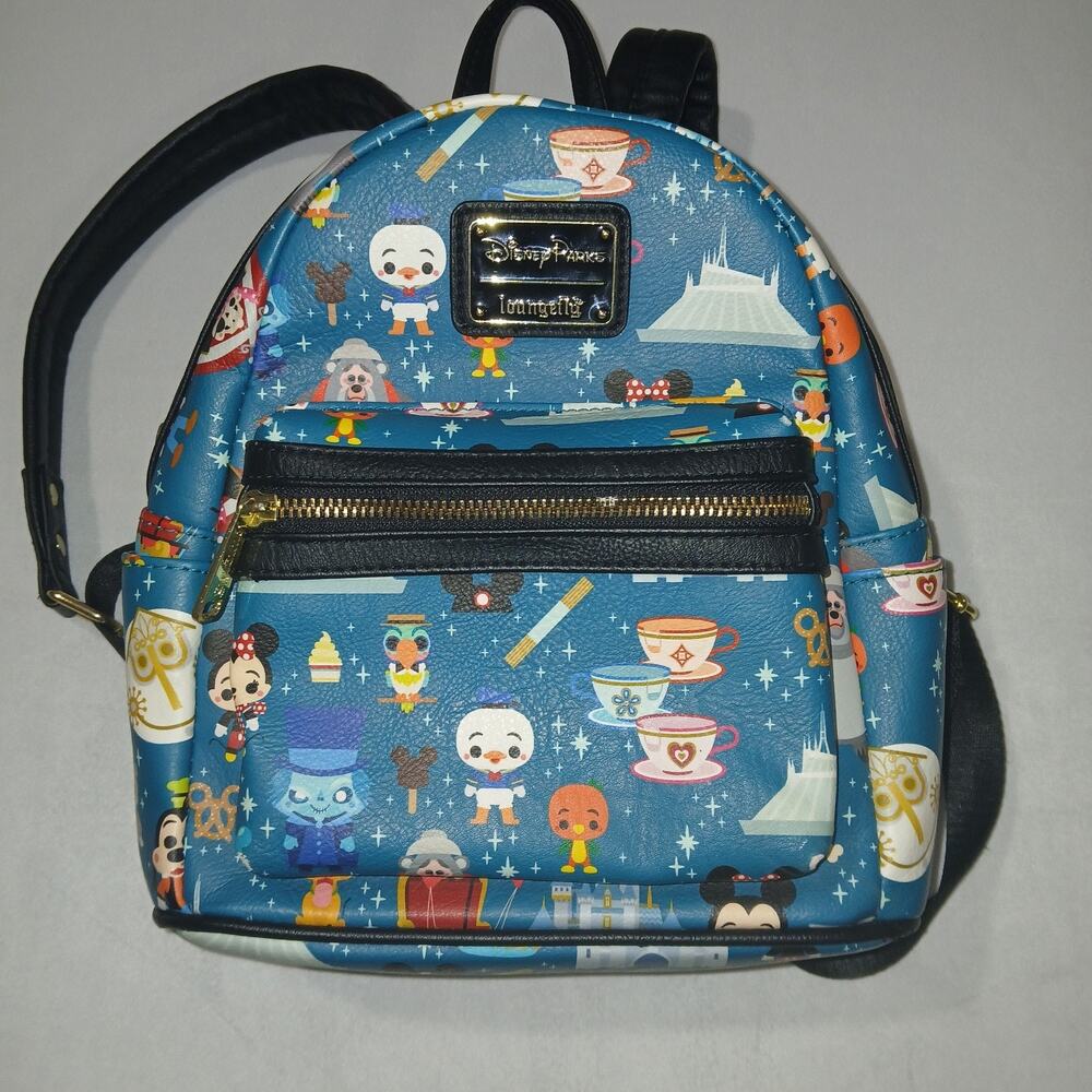 Loungefly Backpack Disney Parks Limited Edition Magic Kingdom Rides Snacks